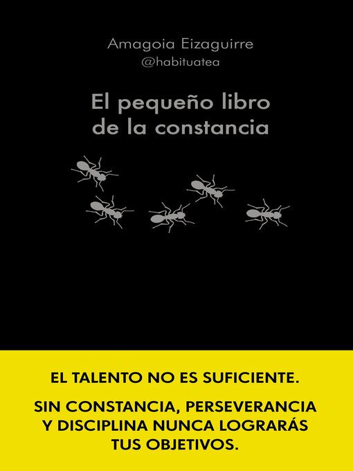 Cover image for El pequeño libro de la constancia